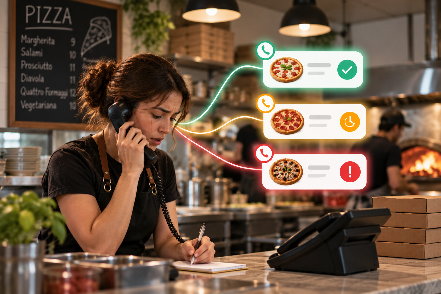 Phone at a restaurant